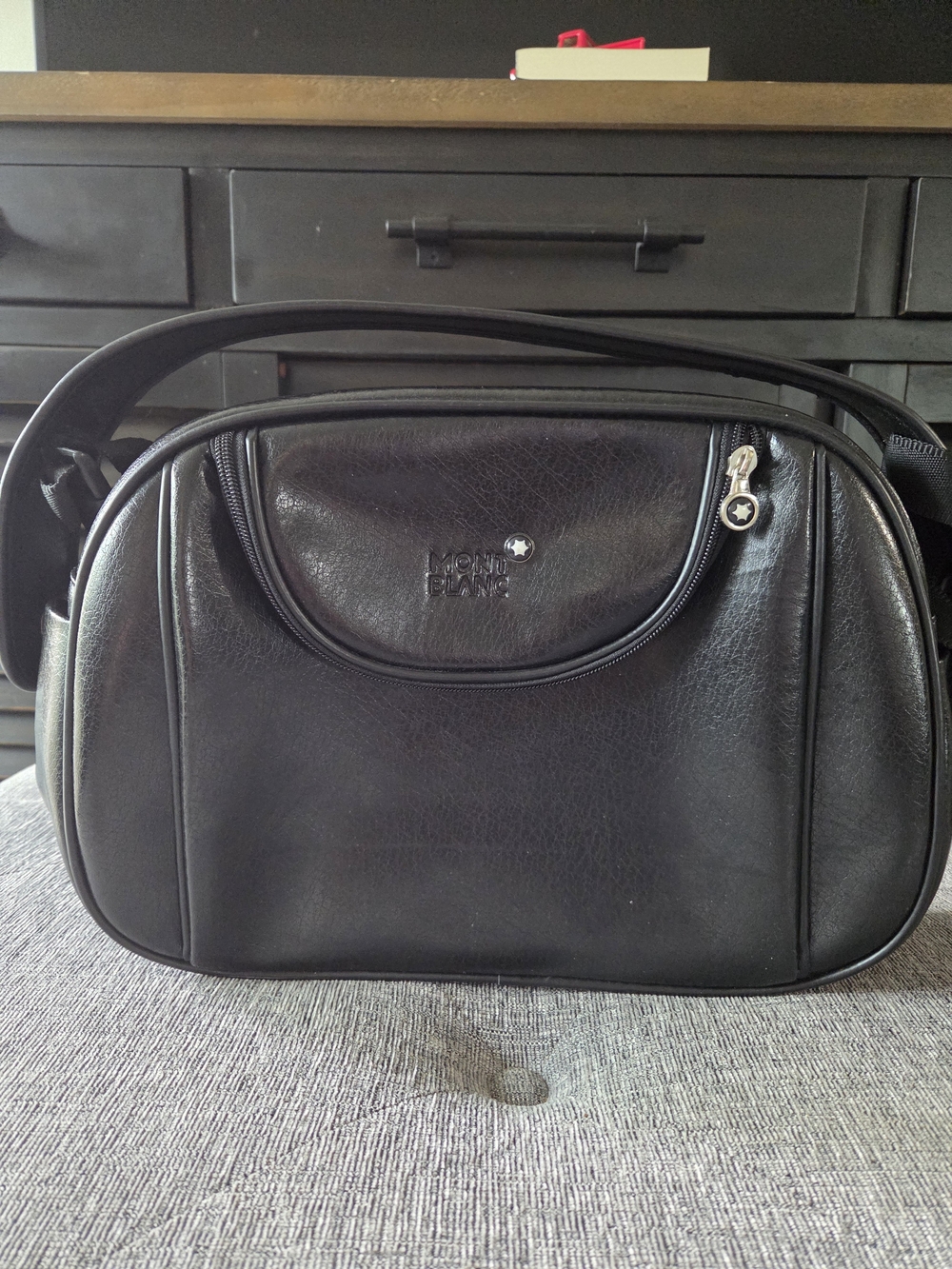 Montblanc Meisterstuck Black Leather Shoulder Bag Messenger Handbag